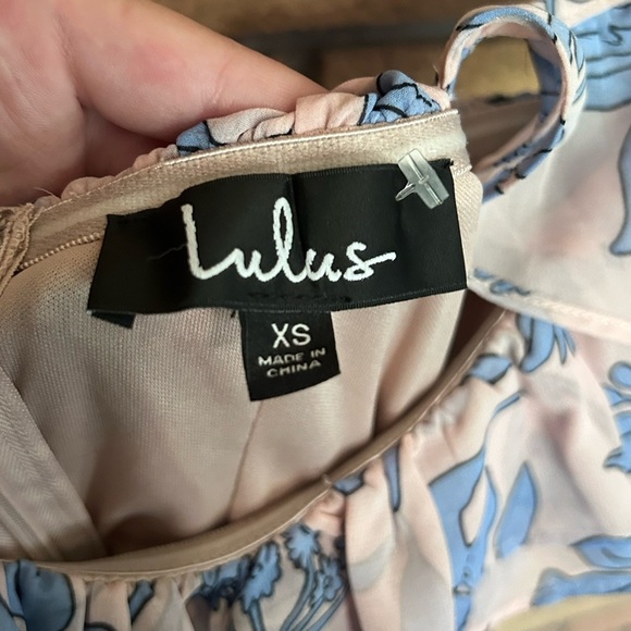Lulu’s Adelaide Blush Floral Print Off-the-Shoulder Maxi Dress Size XS - Picture 4 of 9